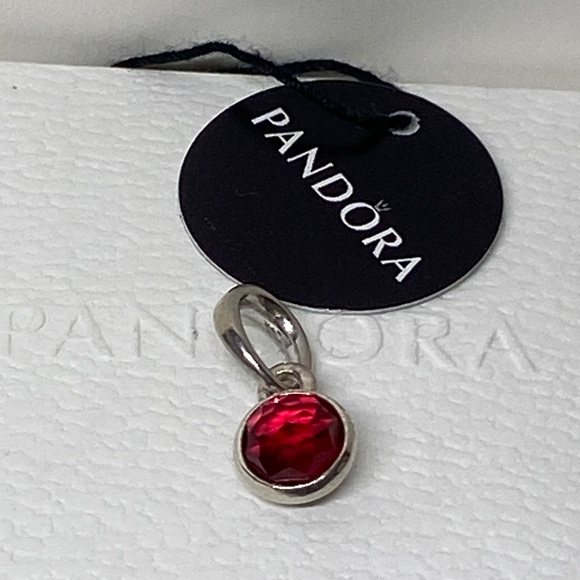 Pandora Jewelry - PANDORA PENDANT JULY DROPLET SYNTHETI RUBY RETIRED